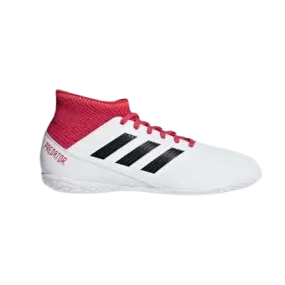 Adidas Kid's Predator Tango 18.3 Indoor Soccer Shoes - White / Coral Red