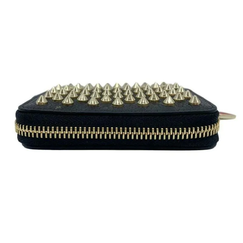 Christian Louboutin Black Panettone Leather Coin Purse Wallet