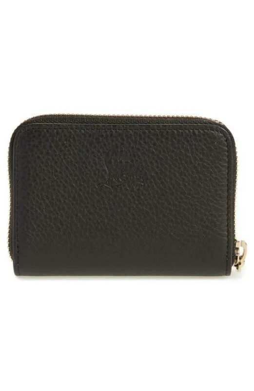 Christian Louboutin Black Panettone Leather Coin Purse Wallet