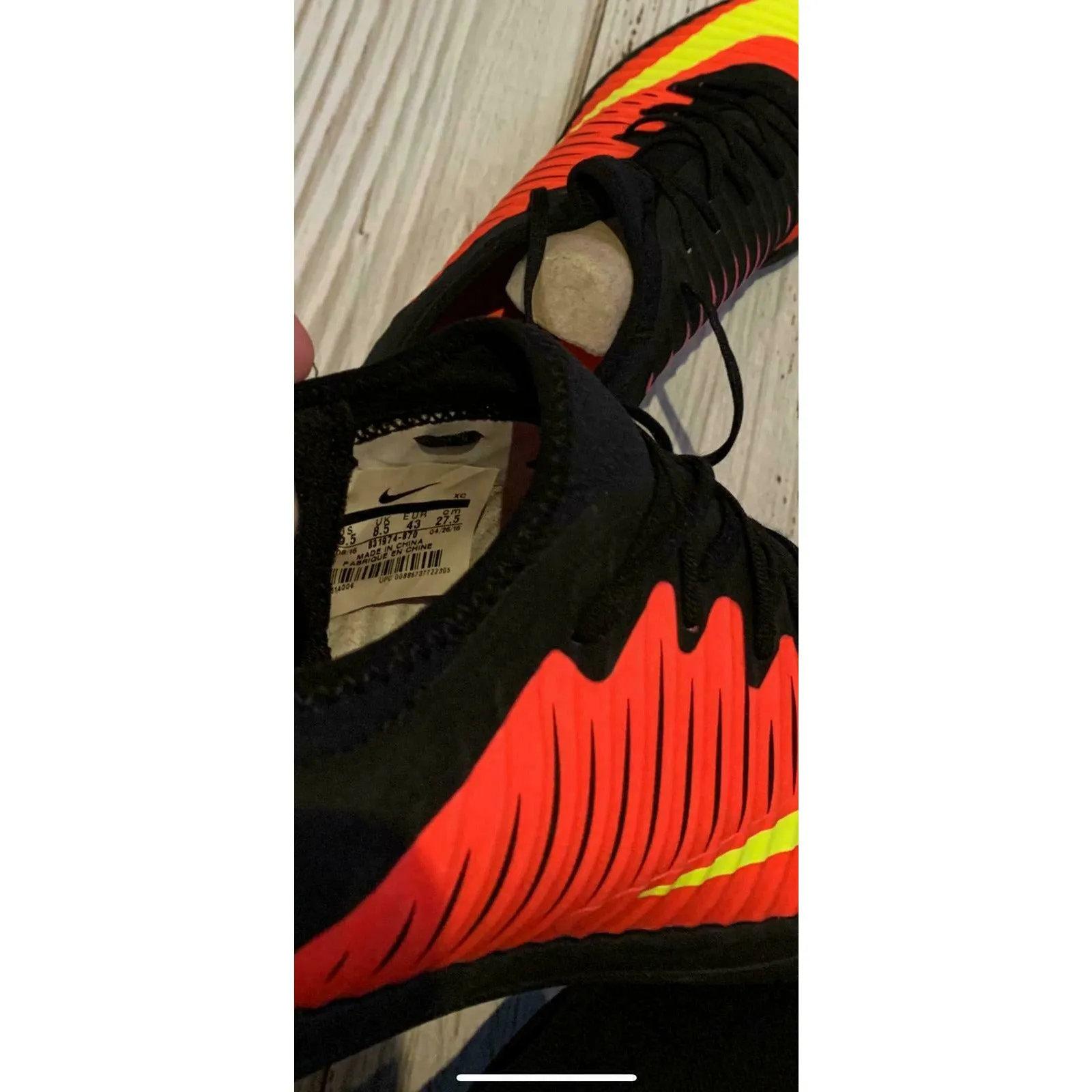 NIKE MERCURIALX FINALE II IC INDOOR SOCCER MEN SIZE 9.5