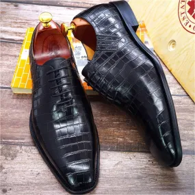 Pattern Leather Formal Business Shoes
