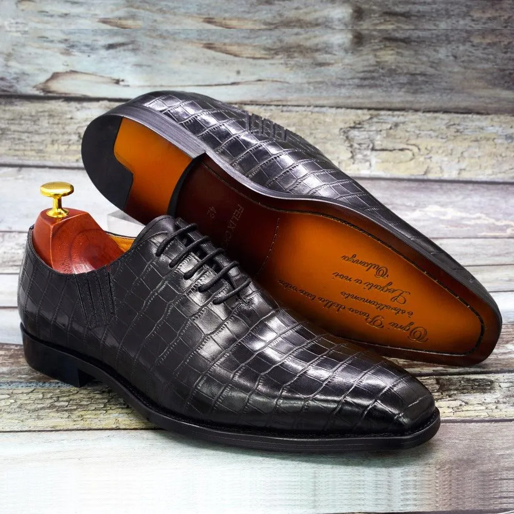 Pattern Leather Formal Business Shoes