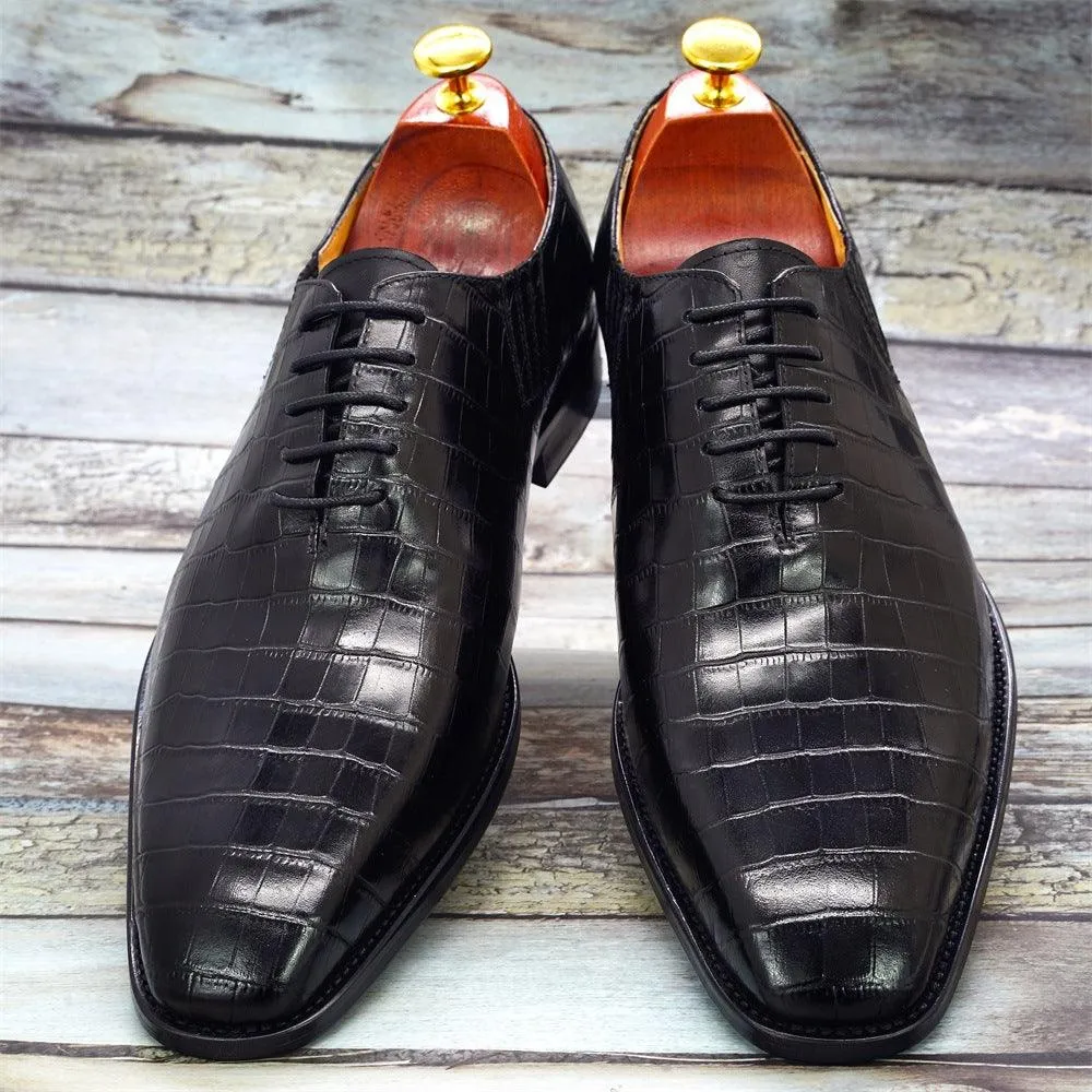 Pattern Leather Formal Business Shoes