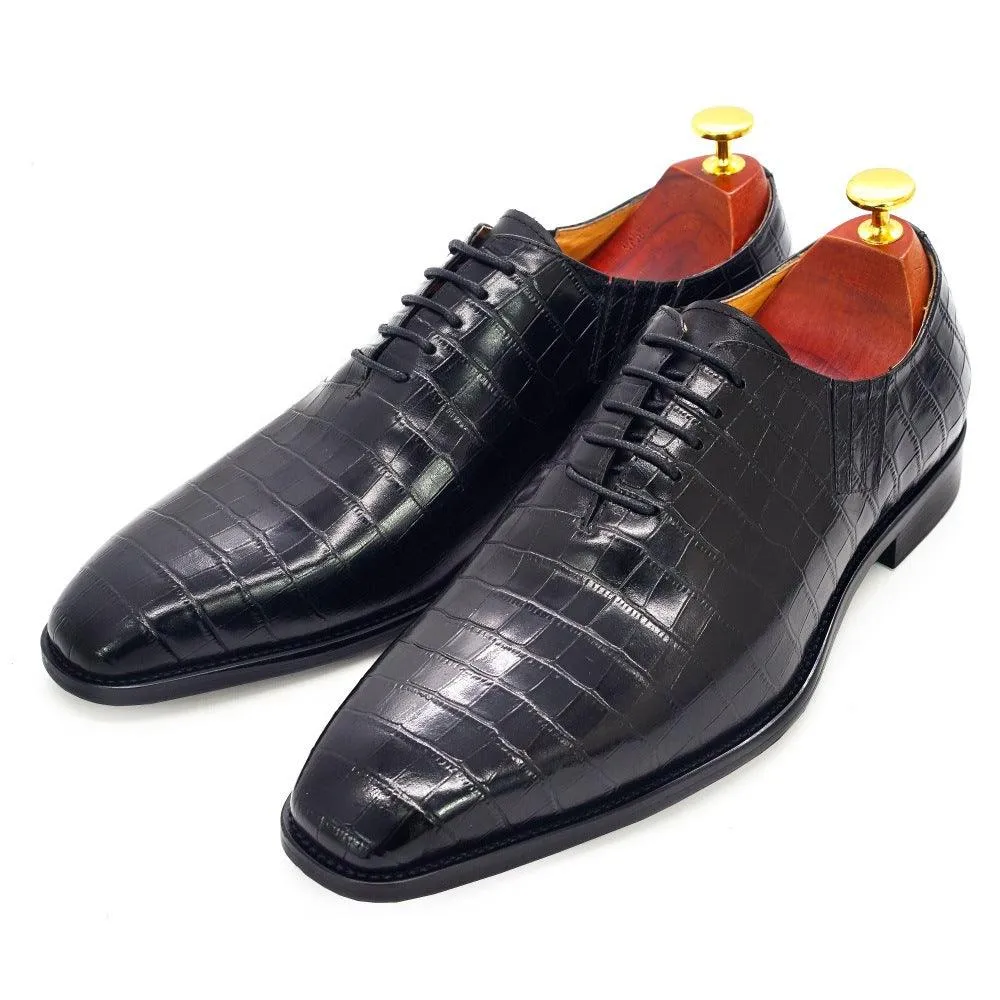 Pattern Leather Formal Business Shoes